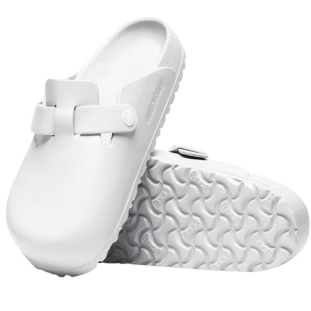 BIRKENSTOCK Boston Essentials Eva White Slides NWOT - Sz 39 EUR / 8-8.5 US